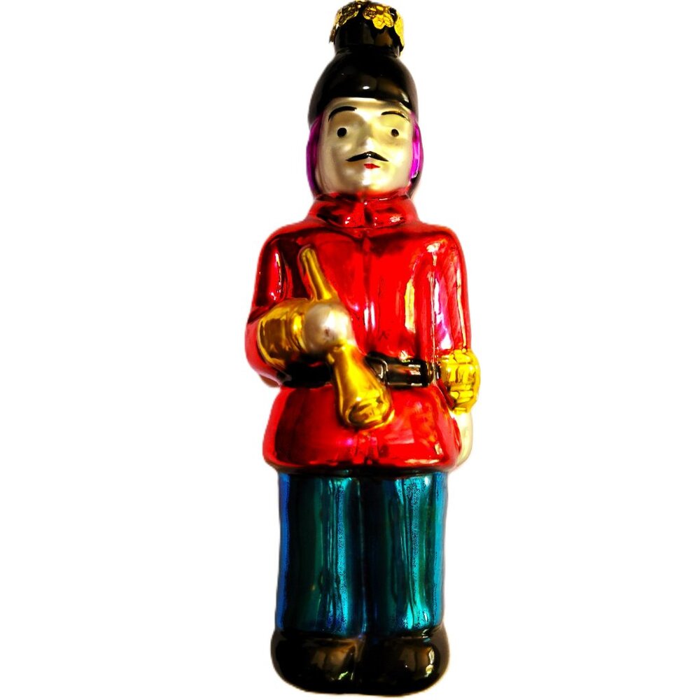 Soldier Ornament Trumpet Player Bugler Glass Tree Ornament